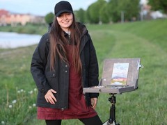 Deep Pochade Box 14*10 “ Plein Air Travel Easel -Portable Artist paint storage