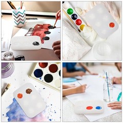 EXCEART 3pcs Paint Tray Palettes Rectangular Oil 9.50X6.50X1.10CM, As Shown