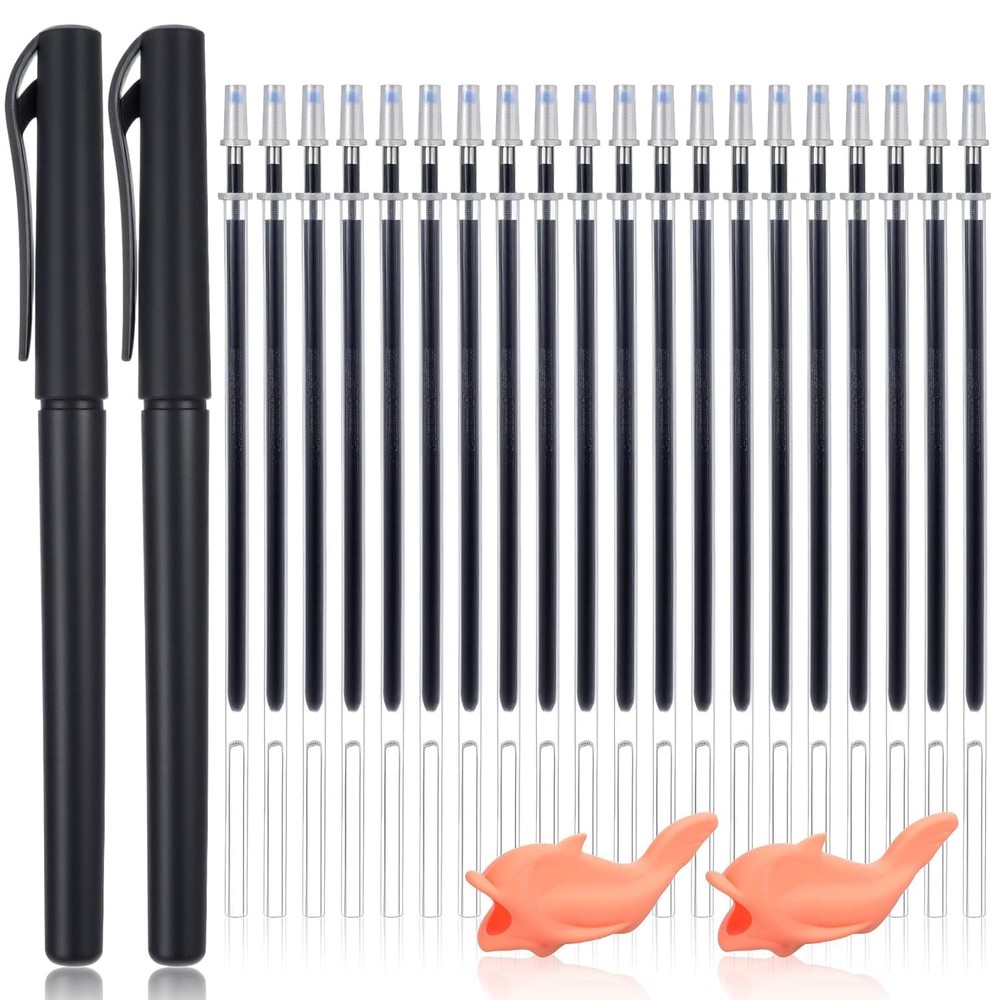 2 Pcs Magic Pens & 20 Refills for Magic Practice Copybooks, Disappearing Invisib