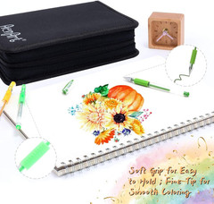 Gel Pens for Adult Coloring Books, 160 Pack Artist Colored Gel Pen with 40% More