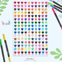 Water-Soluble Dual Tip Markers Set – 160 Odorless Colors for Creative Freedom