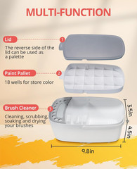 Paint Brush Cleaner – Paint Brush Holder with Palette and Handle,Rinser for Acry