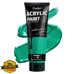 JusArt green acrylic paint 8.45oz