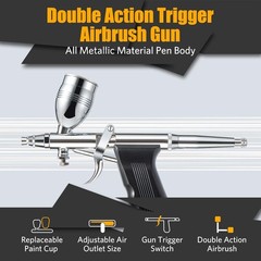 Airbrush Kit, Air Brush Painting Set, Double Action Trigger Gun…