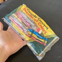 Vintage Crayola 1986 Bundle Of Colors Wrapped 3 Pack 45 Crayons RED YELLOW BLUE