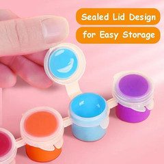 20 Pack Mini Acrylic Paint Set,12 Color Acrylic Paint Strips with 40 Pcs Paintin
