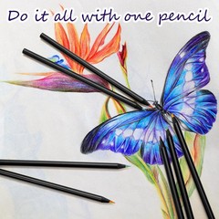 30 Pack 7-In-1 Rainbow Colored Pencils for Artists Students Sketching