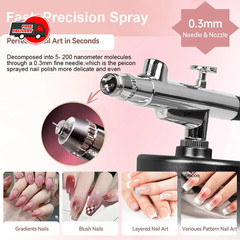 1pc Portable Airbrush Spray Gun 0.3mm Nozzle for Model Cake Car Painting – NEW