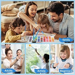 Multifunctional 240-Piece Brush Set – For Oil, Watercolor, and Acrylic Painting