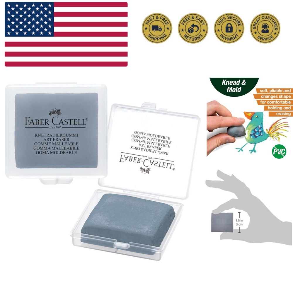 Kneadable Eraser for Artists in Storage Case – Absorbent Kneaded Erasers, Art…