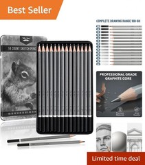 Sketch Pencils for Drawing, 14 Pack, Artist Graphite Pencils for Sketching 10…