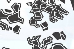 Hexagon Camo Painting Stencils for Camouflage Boats, Trucks, RC Airbrush (3Pack)