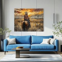 Western Cowgirl Riding Paint by Numbers for Adults Beginners DIY Art Painting Ki