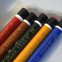 Set of 5, France Pastel Pencil Conte A Paris 1355 Pencils