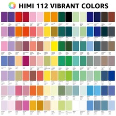 HIMI Gouache Paint Set, 112 Colors x 12g Twin Jelly Cup Design with Portable …