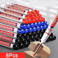 8Pcs/Set 20Mm Deep Hole Long Nib Head Markers for Metal Perforating Pen