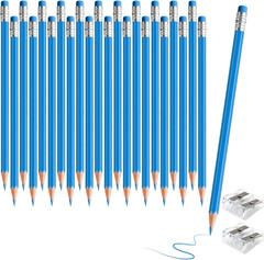 New Light Blue Erasable Colored Pencils 24 Pack Pre Sharpened Fast Shipping