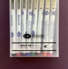 2 Pks Creative Memories Markers + 2 Metallic Pens Sage & Copper Made in Japan