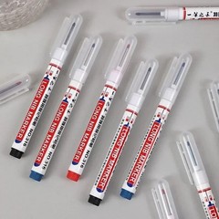 4-80Pcs 20mm Deep Hole Long Nib Head Marker For Metal Perforating Pen Waterproof