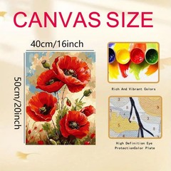 GEMFAMILY Paint by Numbers Kit for Adults-DIY Flowers Number HL6657