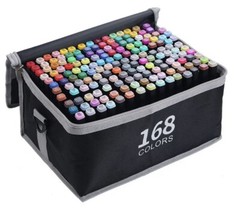 168 Colors Alcohol Markers Set, Double Tipped Markers* Fine & Chisel * USA SHIP