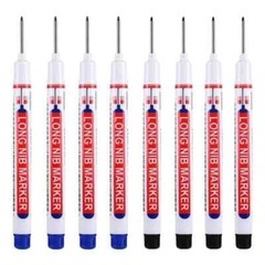 8Pcs 20mm Deep Hole Long Nib Head Markers For Metal Perforating Pen Woodworking