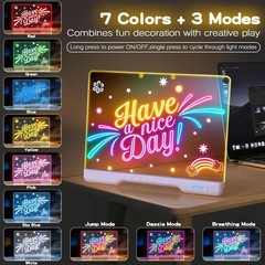 LED Light Board Drawing Pad for Kids, Rechargeable Glow Art Tablet with 12 Color