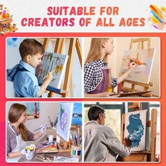 Stretched Canvas for Painting, 3″x3″, 4″x4″, 5″x7″, 9″x12″, Pack of 4
