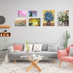 Canvases for Painting 40×30,30×20, 20×15 8 Set Stretched White Canvas with Petal