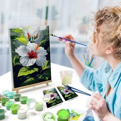 Paint by Numbers Kit for Adults Flowers Paint by Numbers with Frame DIY Floral P