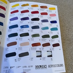 Golden Acrylic Heavy Body Paint, Mixed Sample 1 oz Set Of 8 Lot
