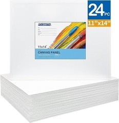 FIXSMITH Canvas Boards for Painting 11×14 Inch, Super Value 24 Pack Paint Can…