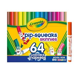 Crayola Pip-Squeaks Skinnies Washable Markers 64 Count (Pack of 1),
