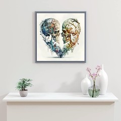 Diamond Painting Kits for Adults DIY 5D Love 12×12 inches, Skull Lover