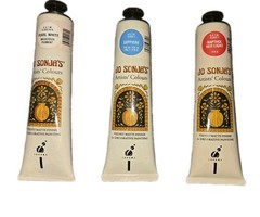 Jo Sonja’s Acrylic Artist Velvet Matte Lot of 3, 2.5 Oz Less Then 10% Tubes Used