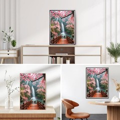 DPHERO Pink Flowers Diamond Painting Kits for Beginners Adults,5D DIY USYZ708