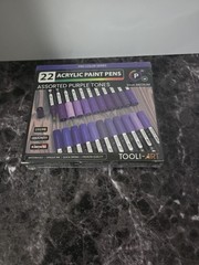 22 Acrylic Paint Pens (PURPLES) Pro Color Series Set (3mm MEDIUM)