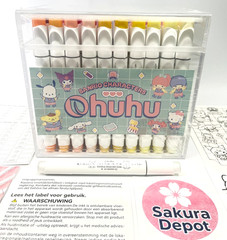 Sanrio x Ohuhu Markers 80 Colors Brush & Fine Dual Tip Pastel Art Sketch Pen JPN