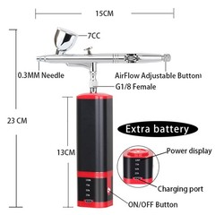 Airbrush kit,Comes with a handheld air pump, 0.3mm, with a workbench