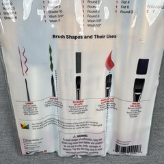 Kingart All Purpose Synthetic Brush Set. 25 Brush Pack for Mixed Media Usage