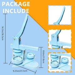 Button Maker Machine 58mm 2.25in Installation Free DIY Light Blue DC109 DCBADGE