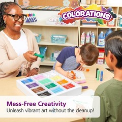Colorations Tempera Paint Sticks 144 Pcs 12 Colors