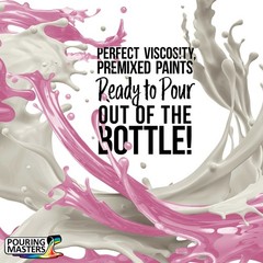 Pouring Masters Bubble Gum Pink 8-Ounce Bottle Water-Based Acrylic Pouring Paint