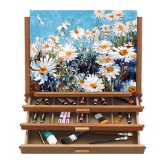 Adjustable Storage Box Easel,Painting Board Stand with Drawers,Storage Box Easel
