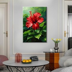 Paint by Numbers kit for Adults with Frame Flowers Paint by Numbers with Easel D