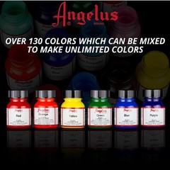 Angelus Acrylic Leather Paint White 4 Oz Water Based Non Peel Non Crack