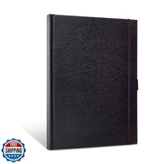KINGART Black Hardcover 8.5″ x 11″ Sketchbook Journal, Perfect Bound, for Wet