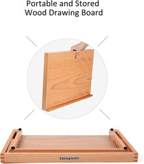 5-POSITION WOOD DRAFTING TABLE EASEL DRAWING AND SKETCHING, 16 1/2 INCHES