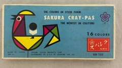 (USED) Vintage Sakura Cray-Pas 16 Oil Colors In Stick Form Made in Japan