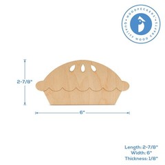 Pumpkin Pie Wood Cutout 6″, DIY Thanksgiving Decor/Fall Craft| Woodpeckers